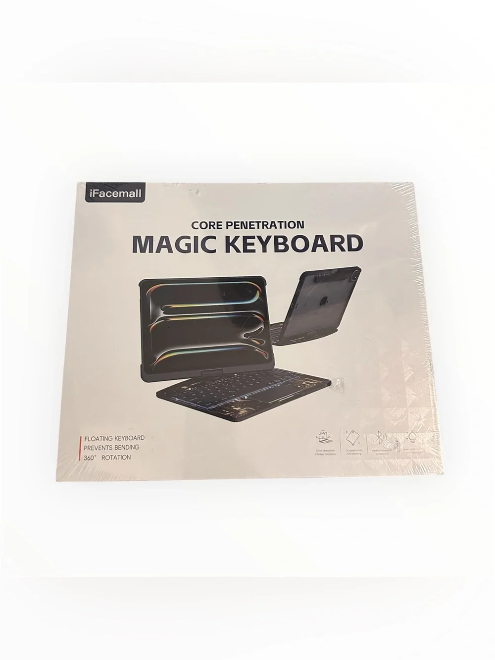 Magic Keyboard Case with Black Bluetooth Keyboard NEW
